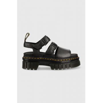 Dr. Martens sandale de piele femei, culoarea negru, cu platforma DM27405001.Ricki3strap-Blck.Nap.L