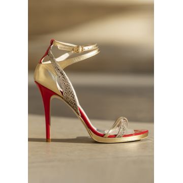 Sandale stiletto cu bareta pe glezna Sandale stiletto cu bareta pe glezna