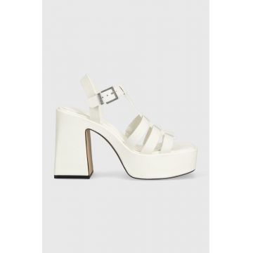 Aldo sandale de piele Jeni culoarea alb, 13543009.JENI