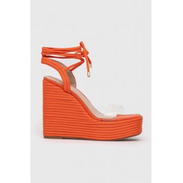 Aldo sandale Devonteriel femei, culoarea portocaliu, toc pana