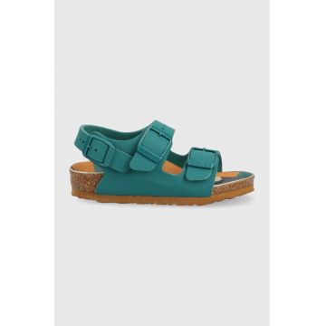 Birkenstock sandale copii culoarea turcoaz