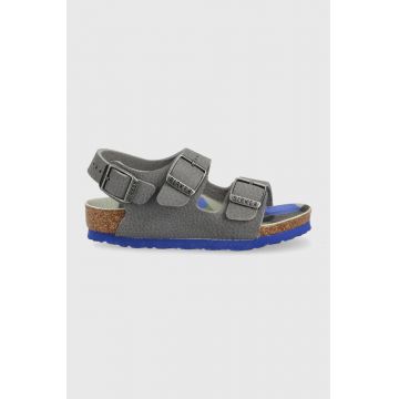 Birkenstock sandale copii Milano culoarea gri