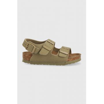 Birkenstock sandale copii Milano culoarea verde