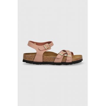Birkenstock sandale de piele Kumba SFB femei, culoarea roz, 1024263