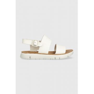 Camper sandale de piele Oruga femei, culoarea alb, K201038.015