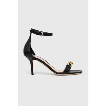 Elisabetta Franchi sandale de piele culoarea negru, SA75L31E2