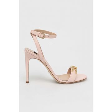 Elisabetta Franchi sandale de piele culoarea roz