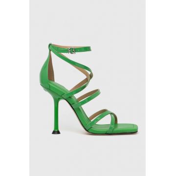 MICHAEL Michael Kors sandale de piele Imani culoarea verde, 40R3IMHS2A