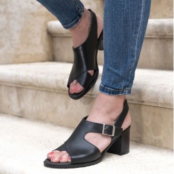 Sandale din piele naturala 279 negru