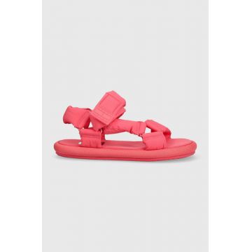 Tommy Jeans sandale POPPY SOFT PADDED femei, culoarea roz, EN0EN02120
