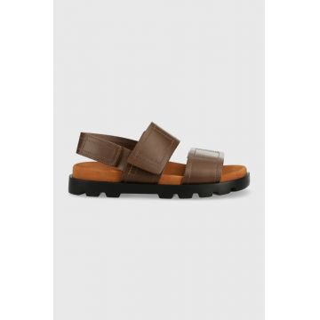 Camper sandale de piele Brutus Sandal femei, culoarea maro, cu platforma, K201323.009