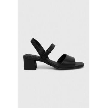 Camper sandale de piele Katie Sandal femei, culoarea negru, cu toc drept, K201023.001