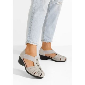 Sandale cu toc mic Melona gri