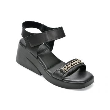 Sandale LABOUR negre, 300152, din piele naturala