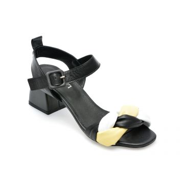 Sandale LABOUR negre, 30032, din piele naturala