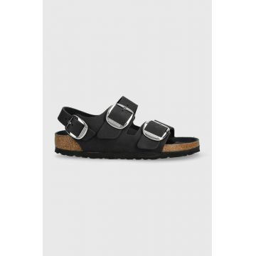 Birkenstock sandale de piele Milano femei, culoarea negru 1024953-Black
