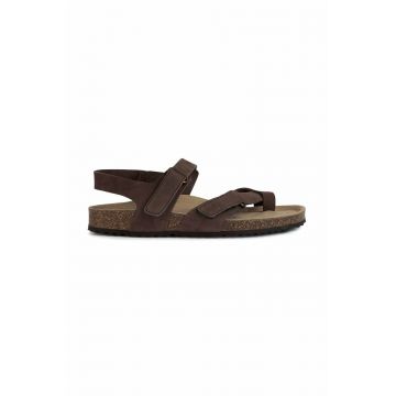 Geox sandale de piele D BRIONIA J femei, culoarea maro, D35LSJ 00032 C6009