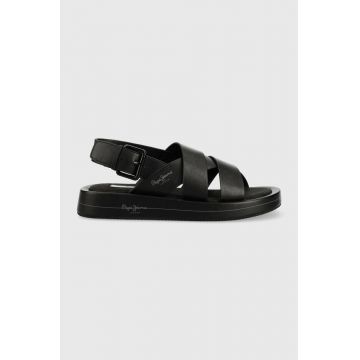 Pepe Jeans sandale SUMMER femei, culoarea negru, cu platforma, PLS90578