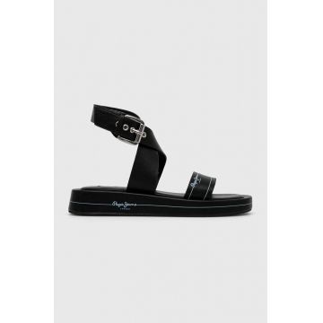 Pepe Jeans sandale SUMMER femei, culoarea negru, PLS90579