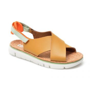 Sandale CAMPER maro deschis, K200157, din piele naturala
