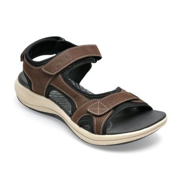 Sandale CLARKS maro, MIRA BAY 0912, din material textil