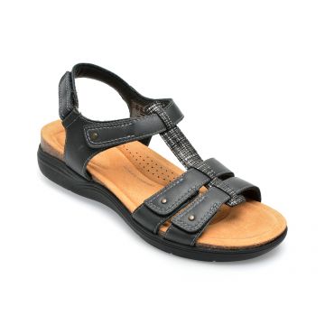 Sandale CLARKS negre, APRIL COVE 0912, din piele naturala