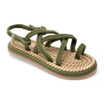 Sandale IMAGE kaki, 2022, din material textil