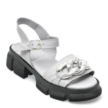 Sandale LABOUR gri, 214531, din piele naturala