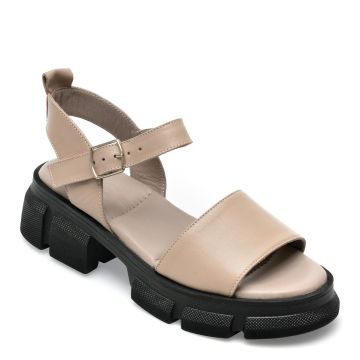 Sandale LABOUR gri, 30017, din piele naturala