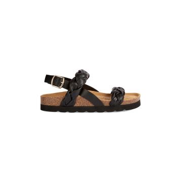 Geox sandale de piele D BRIONIA HIGH femei, culoarea negru, D35SYJ 000BC C9999