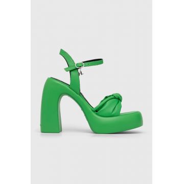 Karl Lagerfeld sandale ASTRAGON HI culoarea verde, KL33715