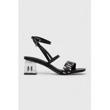 Karl Lagerfeld sandale de piele ICE BLOK culoarea negru, KL33610