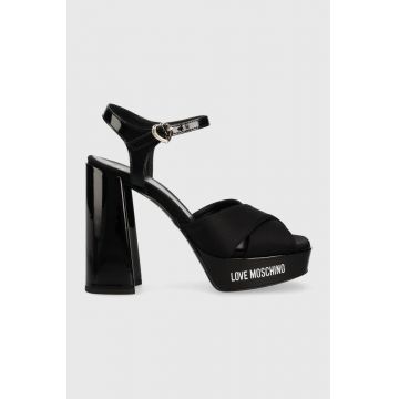 Love Moschino sandale San Lod Quadra 120 culoarea negru, JA1605CG1G