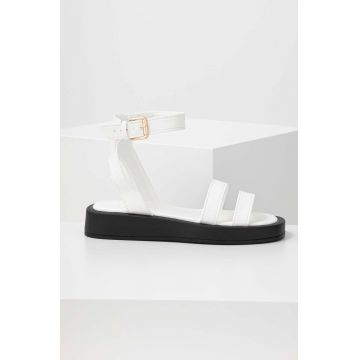 Answear Lab sandale femei, culoarea alb, cu platforma