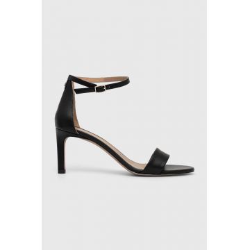 BOSS sandale de piele Jane culoarea negru, 50493027