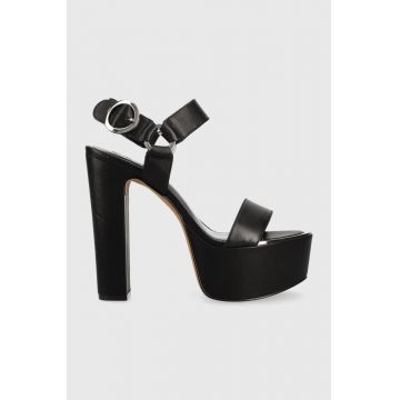 Dkny sandale de piele SHILA culoarea negru, K1336126