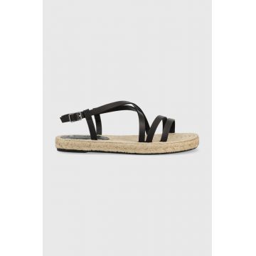 Weekend Max Mara sandale de piele Pilard 2355210934600 femei, culoarea negru