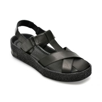 Sandale GRYXX negre, 22946, din piele naturala