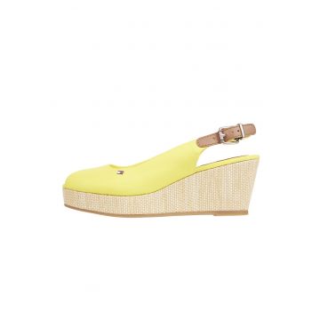 Sandale wedge cu varf decupat Elba