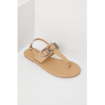 Answear Lab sandale de piele Femei, culoarea bej Answear Lab sandale de piele Femei, culoarea bej