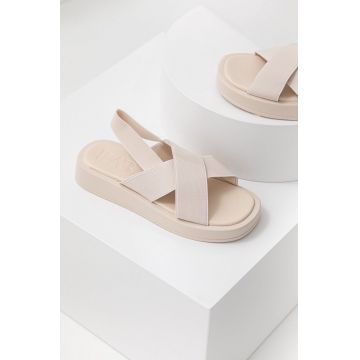 Answear Lab sandale femei, culoarea bej