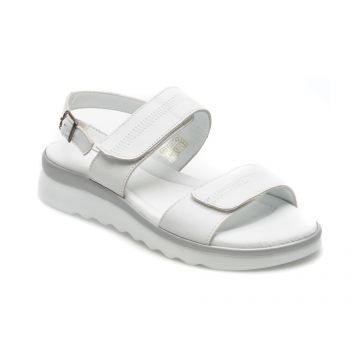 Sandale GRYXX albe, EIZ4516, din piele naturala