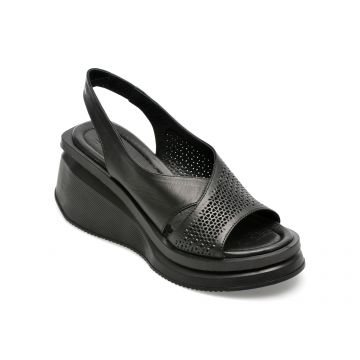 Sandale GRYXX negre, 1256002, din piele naturala