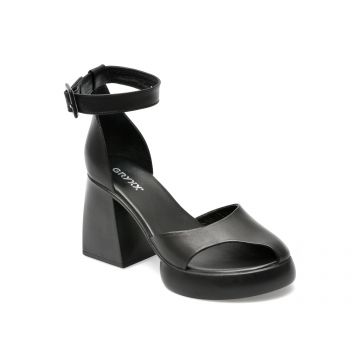 Sandale GRYXX negre, 4351060, din piele naturala