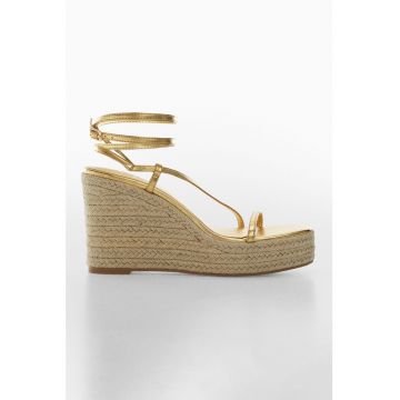 Sandale-espadrile cu talpa wedge Ficus