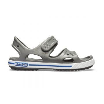 Sandale Crocs Crocband II Sandal Kids Gri - Slate Grey/Blue Jean