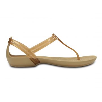 Sandale Crocs Isabella T-strap Sandal Bronz - Bronze Sandale Crocs Isabella T-strap Sandal Bronz - Bronze