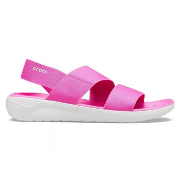 Sandale Crocs LiteRide Stretch Sandal Roz - Electric Pink/Almost White