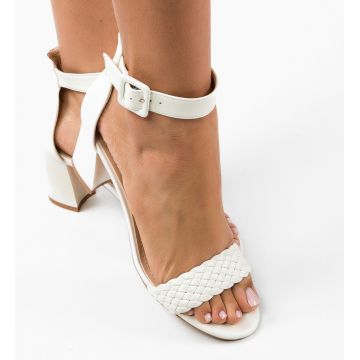 Sandale dama Polish Alb