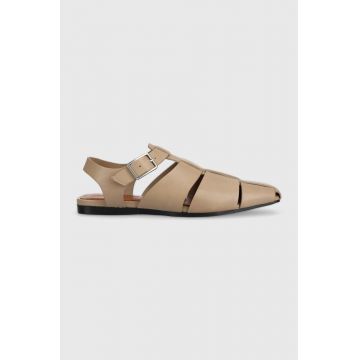 Vagabond Shoemakers sandale de piele WIOLETTA femei, culoarea bej, 5501.101.09